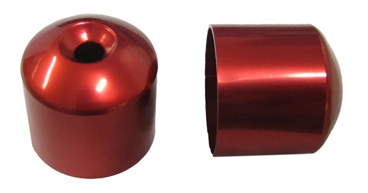 Handlebar Bar End Cover Red For Honda CBR400RR (Pair)