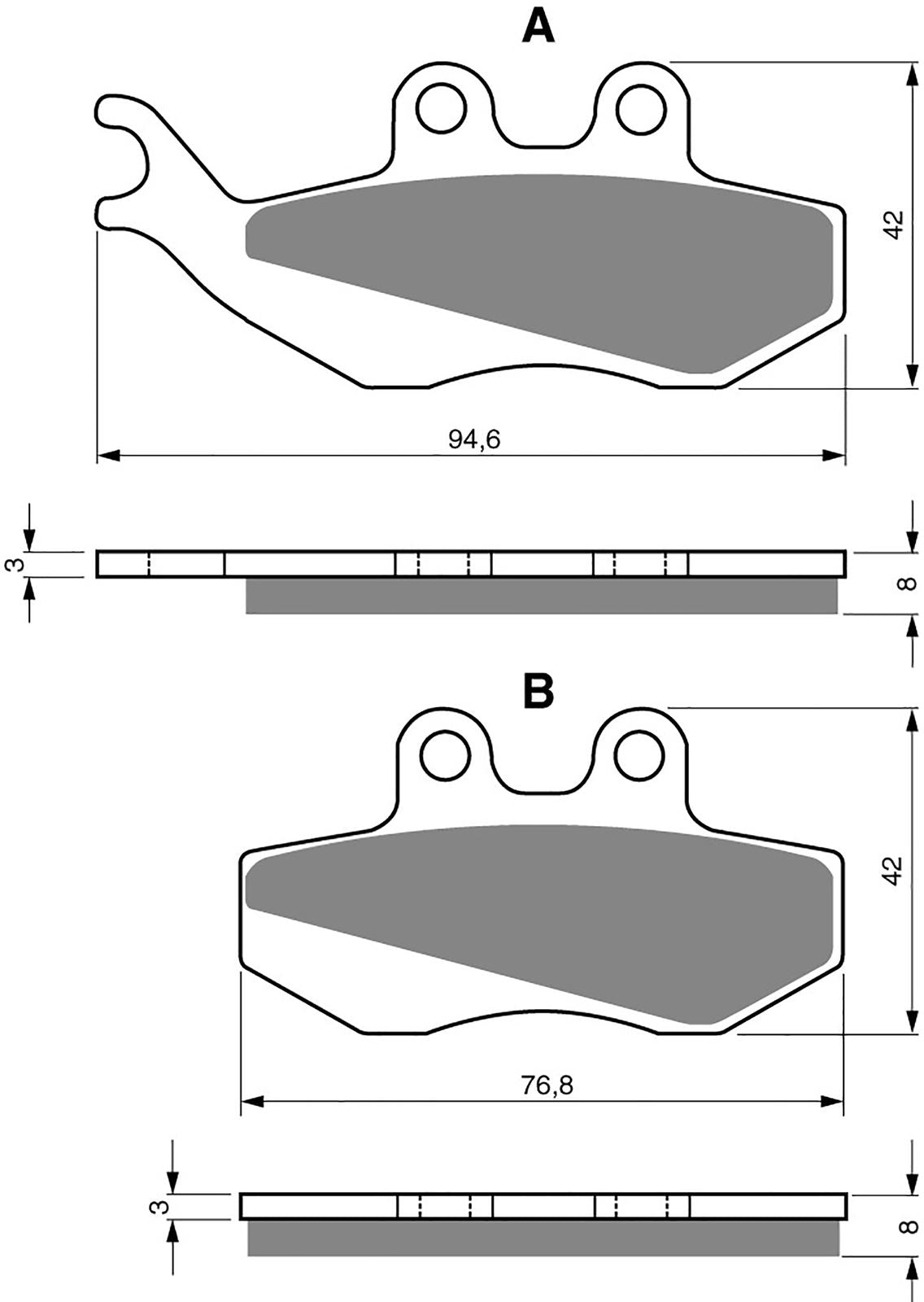 Goldfren Brake Pads AD122, FA194, FDB677, SBS689, VD967