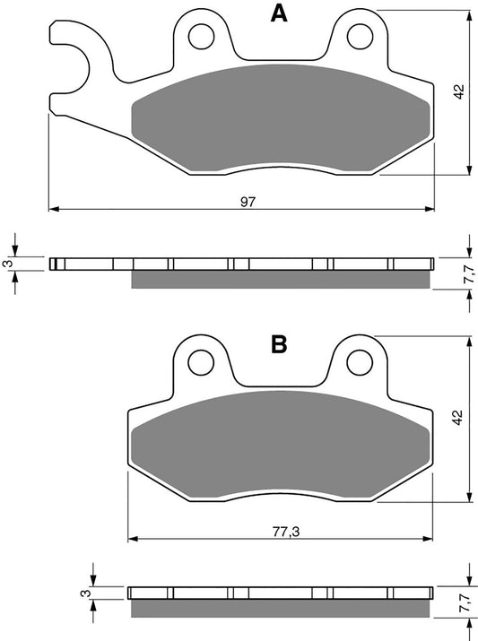 Goldfren Brake Pads AD002, VD340, FA135, FA214, FA202, FDB497, SBS611
