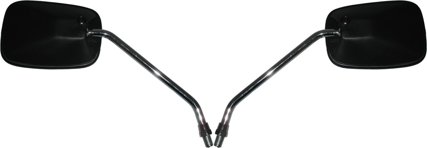 Mirrors 10mm Black Rectangle Left or Right Honda Cubs