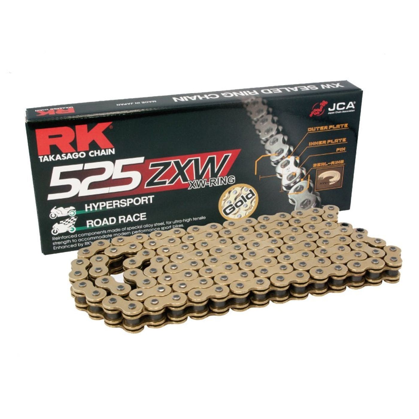 RK Chain Super Heavy Duty XW-Ring Gold ZXW 525-126L (46.4KN)