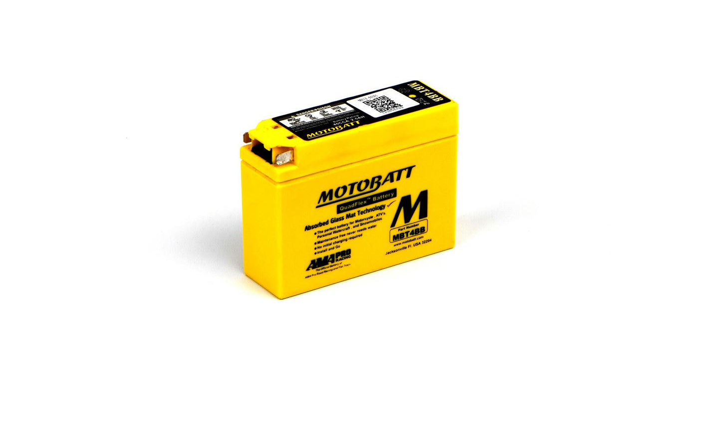 Motobatt Battery MBT4BB 12v 2.7Ah (20Hr) CCA:40A YT4BBS L:113mm x H:87mm x W:38mm