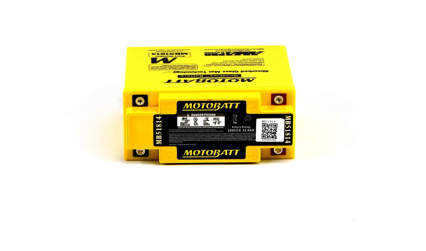 Motobatt Battery MB51814 12v 22.3Ah (20Hr) CCA:235A 51814, 51913 L:183mm x H:170mm x W:80mm