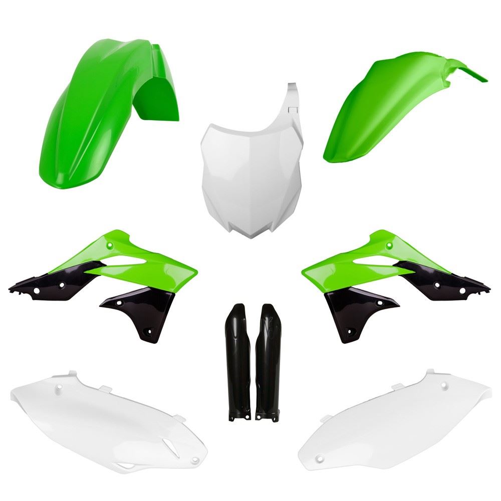POLISPORT PLASTIC KIT + FORK GUARDS KAWASAKI KX250F 13-16, OEM 16