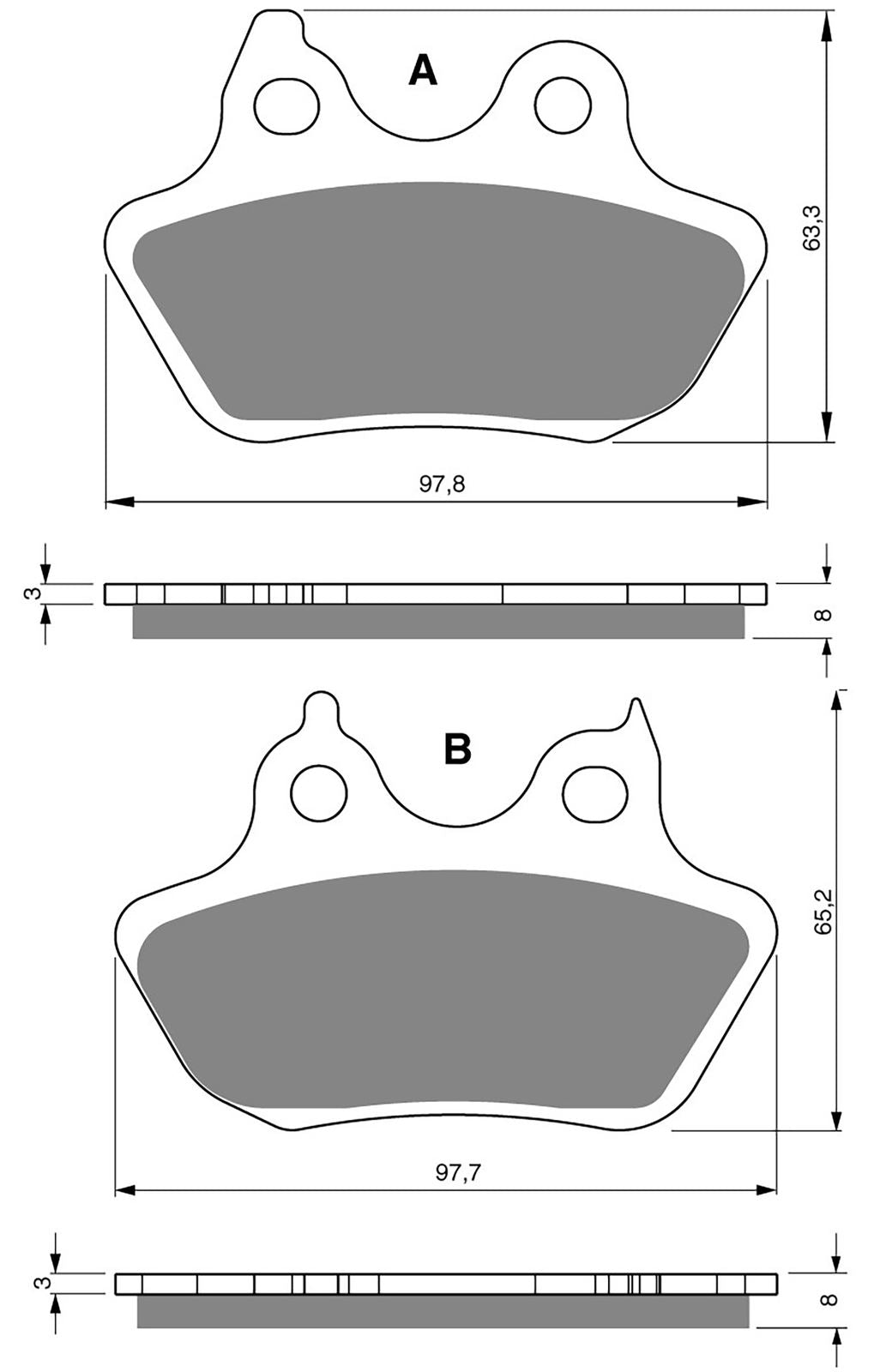 Goldfren Brake Pads AD244, FA434, V19033, SBS846, DP971