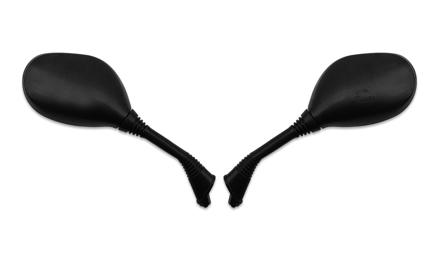 Mirrors Left & Right 8mm Black Rectangle Scooter Benelli Yamaha Thread