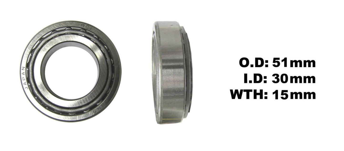 Taper Bearing ID 30mm x OD 51mm x Thickness 15mm