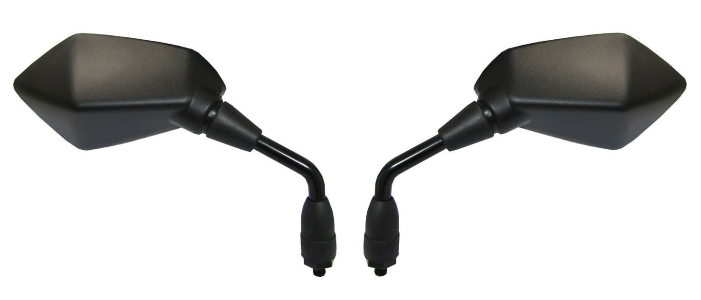 Mirrors 10mm Black Modern L&R Kaw Z750, Z1000 07-10, ER6-N