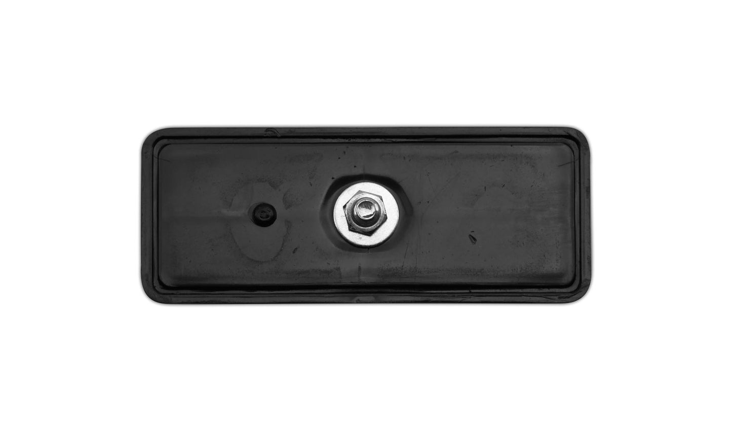 Reflector Red Rectangle Bolt-On Black Rim 85mm x 30mm
