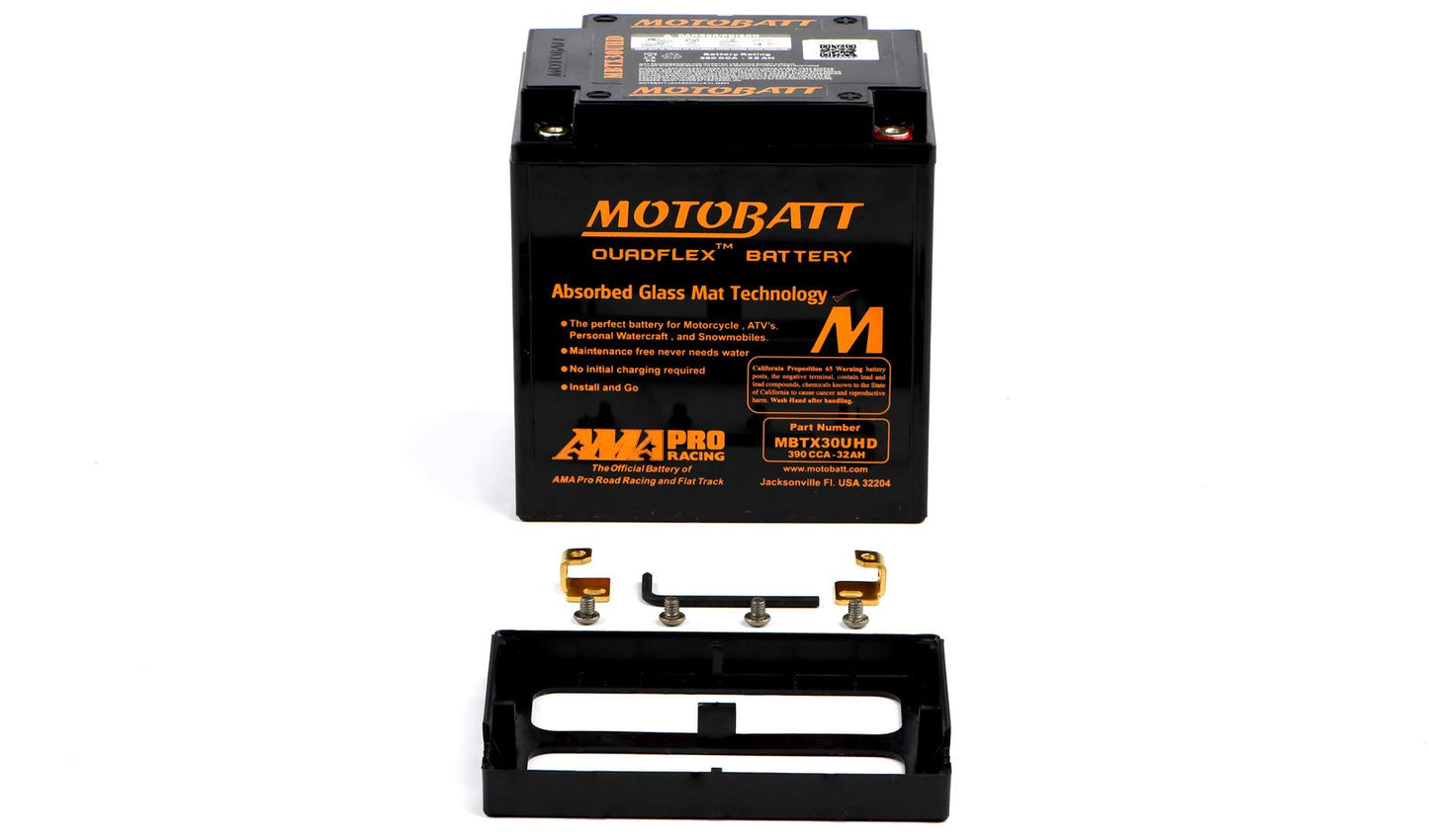 Motobatt Battery MBTX30UHD Black 12v 36.0Ah (20Hr) CCA:440A YB30LB L:166mm x H:175mm x W:126mm