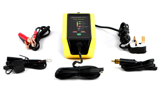 Motobatt PDCFB 12v Fat Boy Battery Charger, 9 Stage, 2.0A Acid & Lithium Batteries