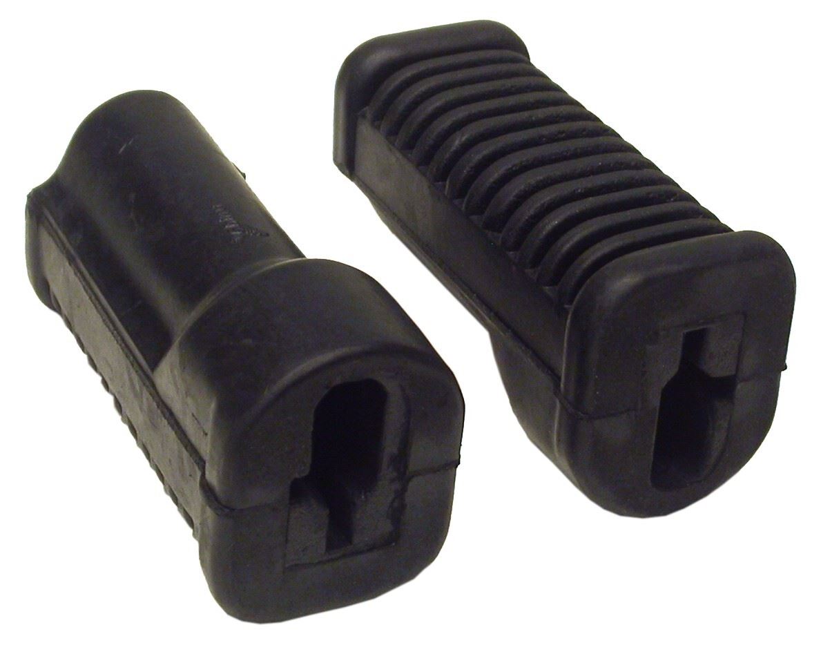 Footrest Rubbers 10mm x 20mm Rectangle & 93mm Long (Pair)
