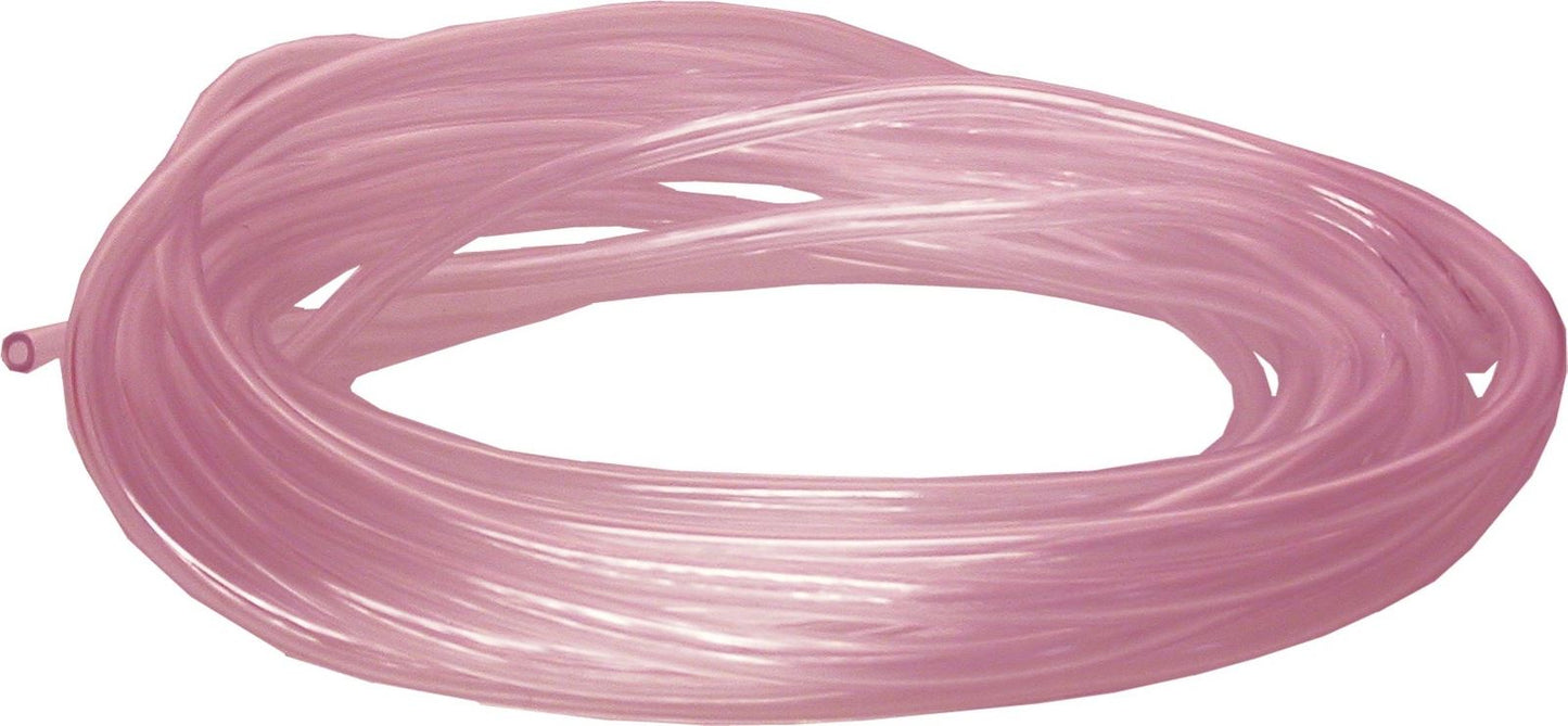 Overflow Pipe Clear with tint of pink 3mm x 6mm (5 Mt)