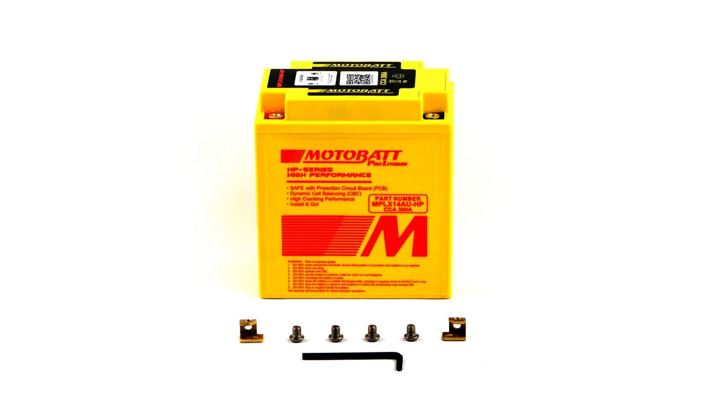 Motobatt Pro Lithium Battery MPLX14AU-HP With Charge Protection Circuit