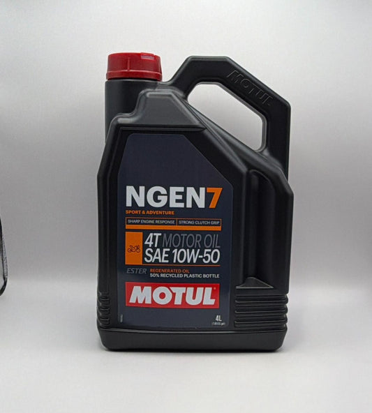 Motul NGEN 7 10w50 4T Next Generation High Performance Sustainable Ester Base Synthetic Blend (Upto 50% High Grade Regenerated Oils) API SP, JASO MA2 (2023)