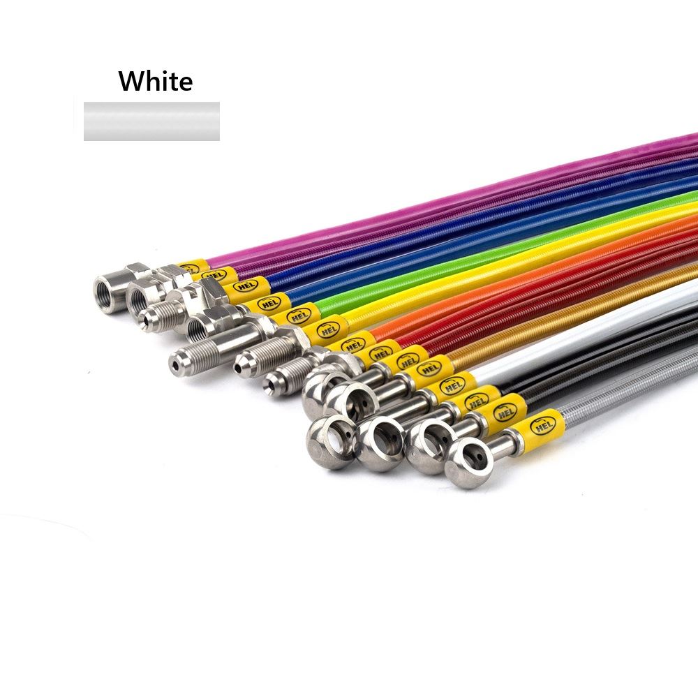 WHTE Hel Clutch Braided Hose Line For BMW R1200 GS 2002-2004