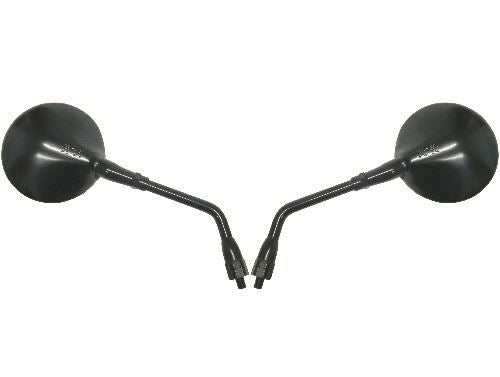 Mirrors Left & Right 10mm Black Round Kawasaki Zephyr 1989-1993 (E-Marked)