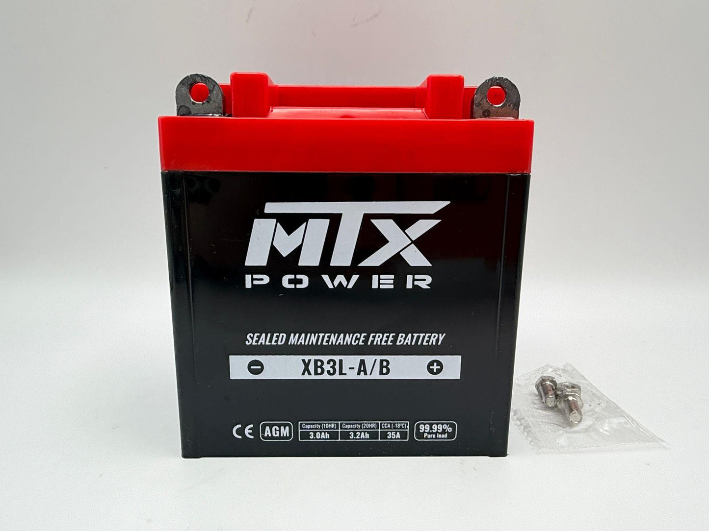 MTX Power Battery XB3L-A/B Sealed 12v 3.0AH CCA:35A L:100mm H:110mm W:57mm CB3L-A, CB3L-B, US3L