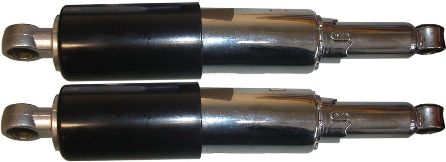 Shocks 325mm Covered Pin+Pin Black Early British Bikes (Pair)
