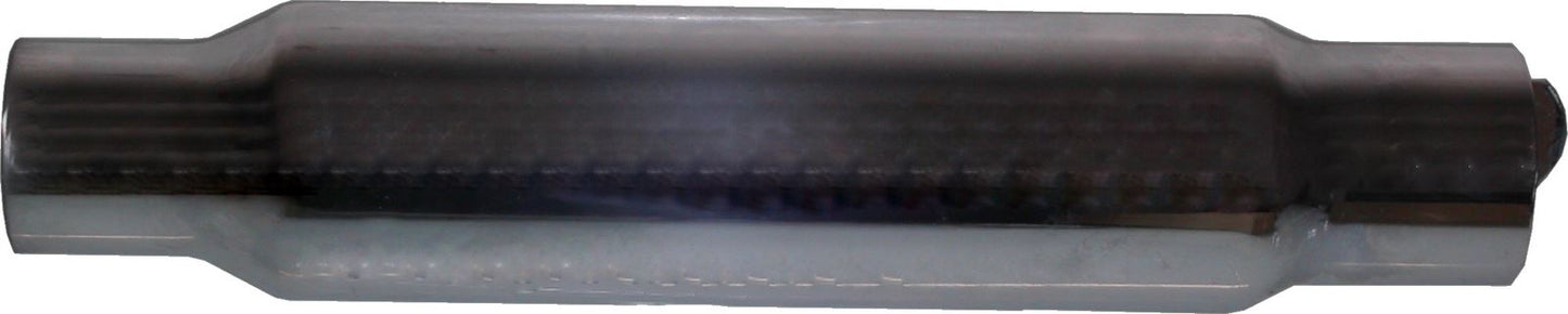 Chrome Exhaust Silencer 35mm-45mm Shorty 12" Long Universal (Each)