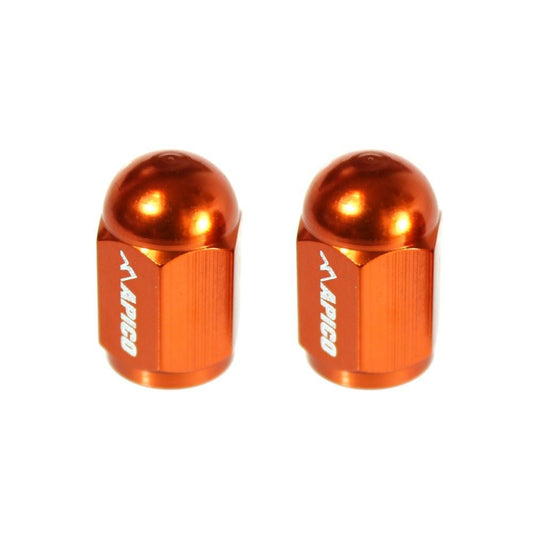 CNC aluminium valve caps orange