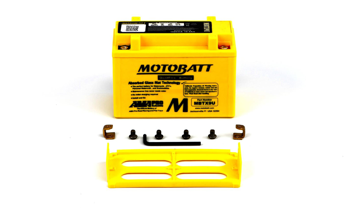 Motobatt Battery MBTX9U 12v 11.1Ah (20Hr) CCA:160A YTX9BS, YT12ABS L:151mm x H:105mm x W:87mm