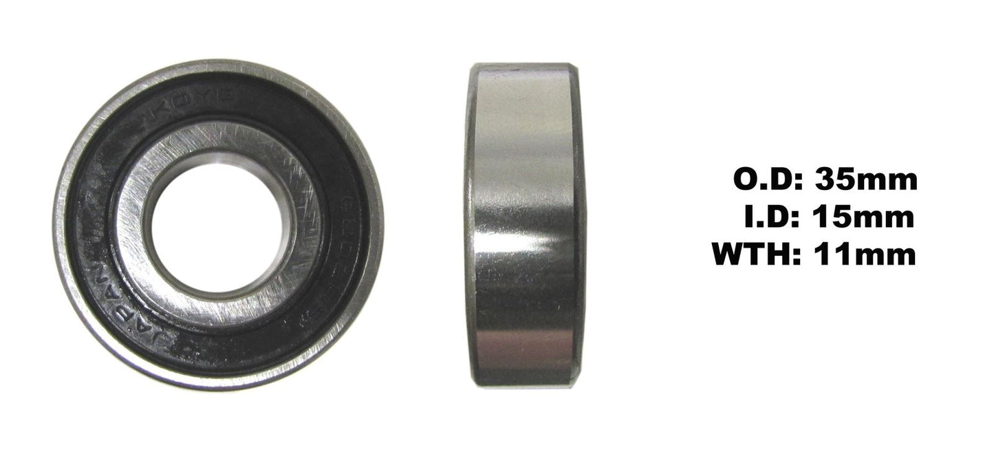Koyo Bearing 6202-2RS-C3 (ID:15mm x OD:35mm x W:11mm)