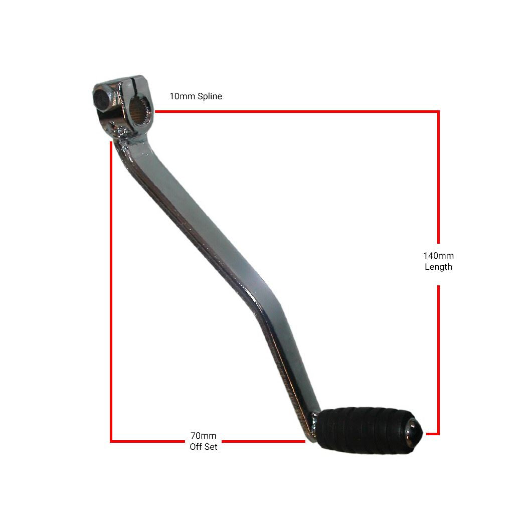 Gear Lever Honda, Kawasaki, Yamaha 6" Chrome Slight Kick