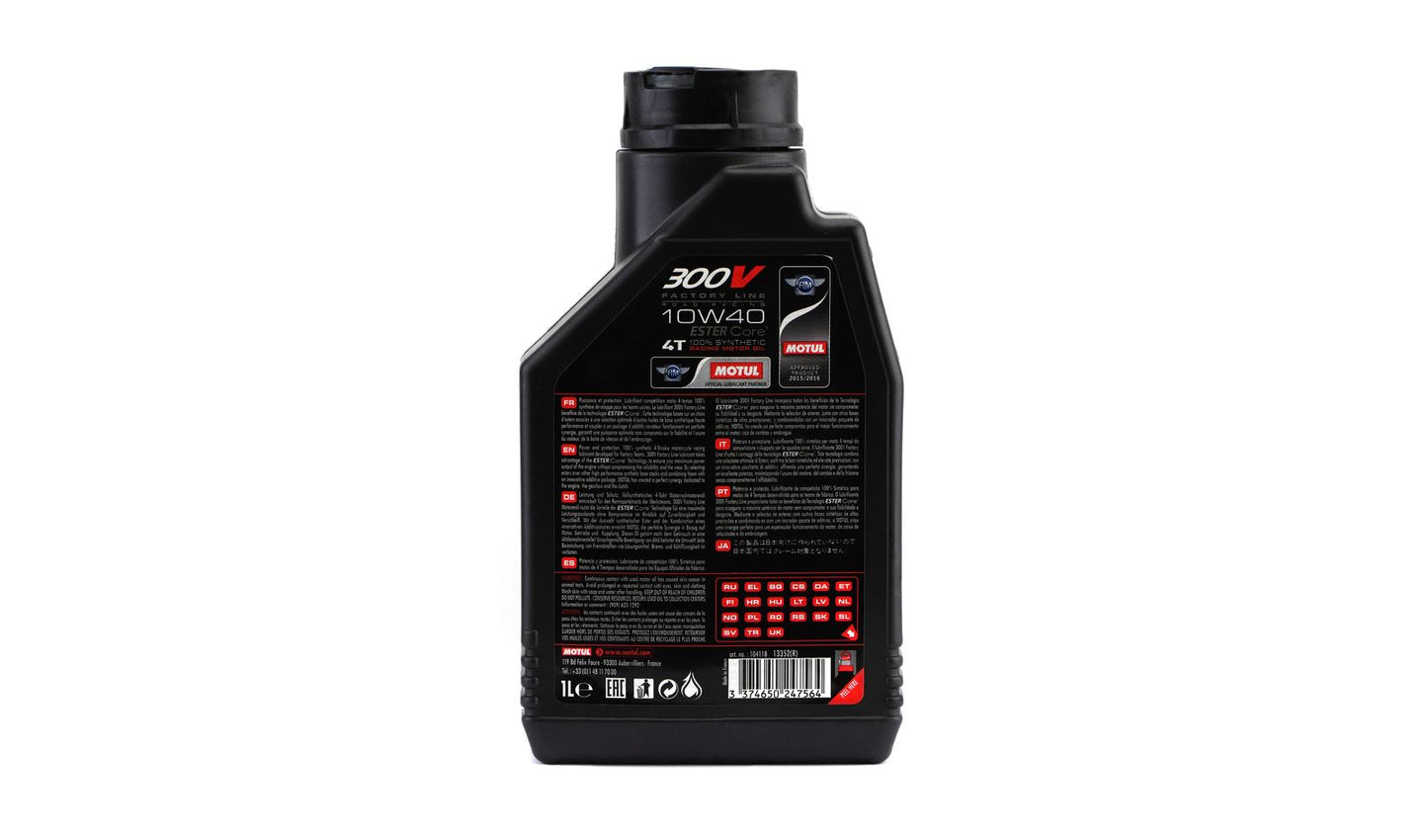 Motul 300V Factory Line 10w40 4T 100% Synthetic (1 Litres)