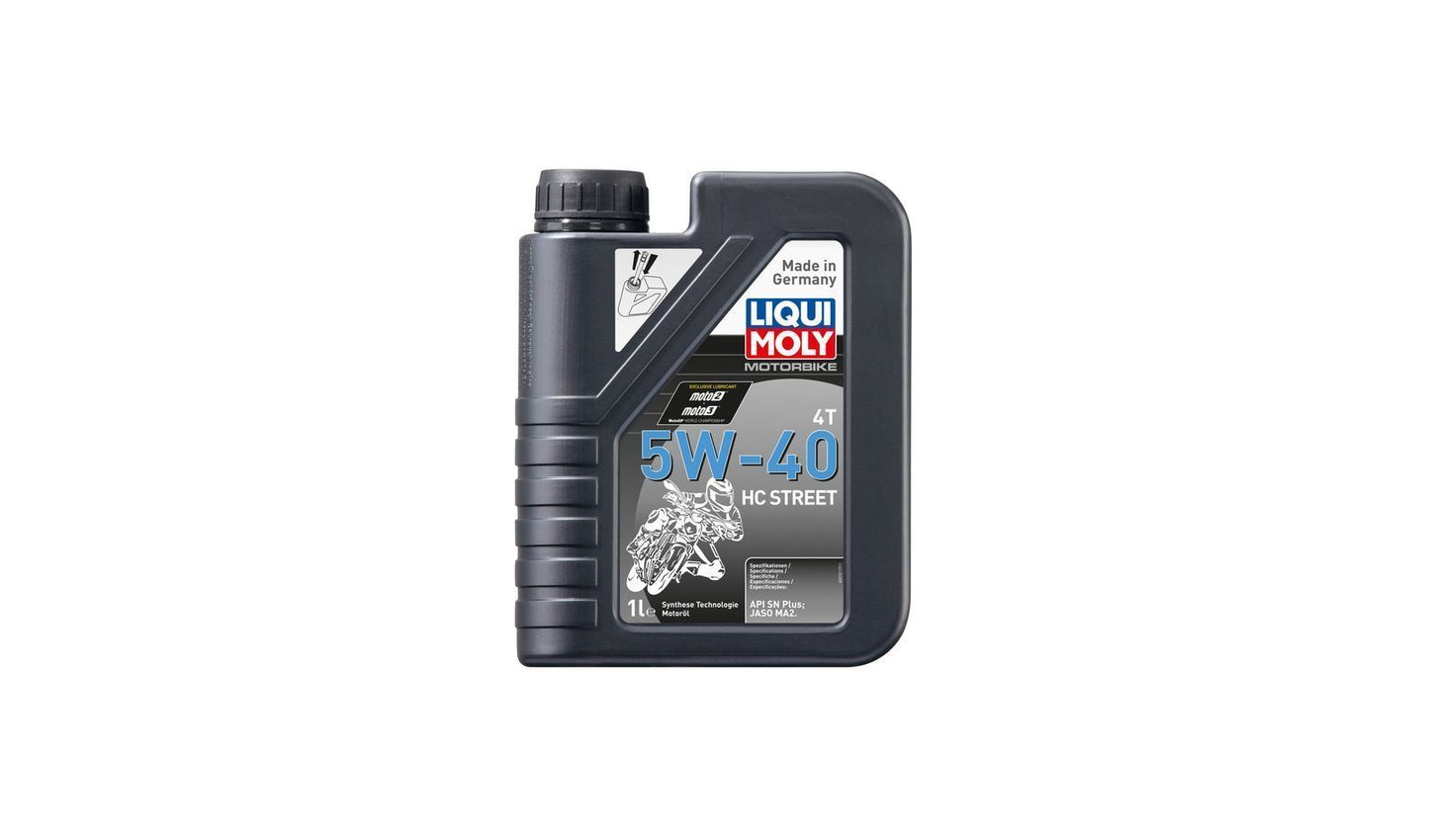 Liqui Moly 4T Motorbike 5w40 HC Street Synthetic Technology Oil  1 Litre