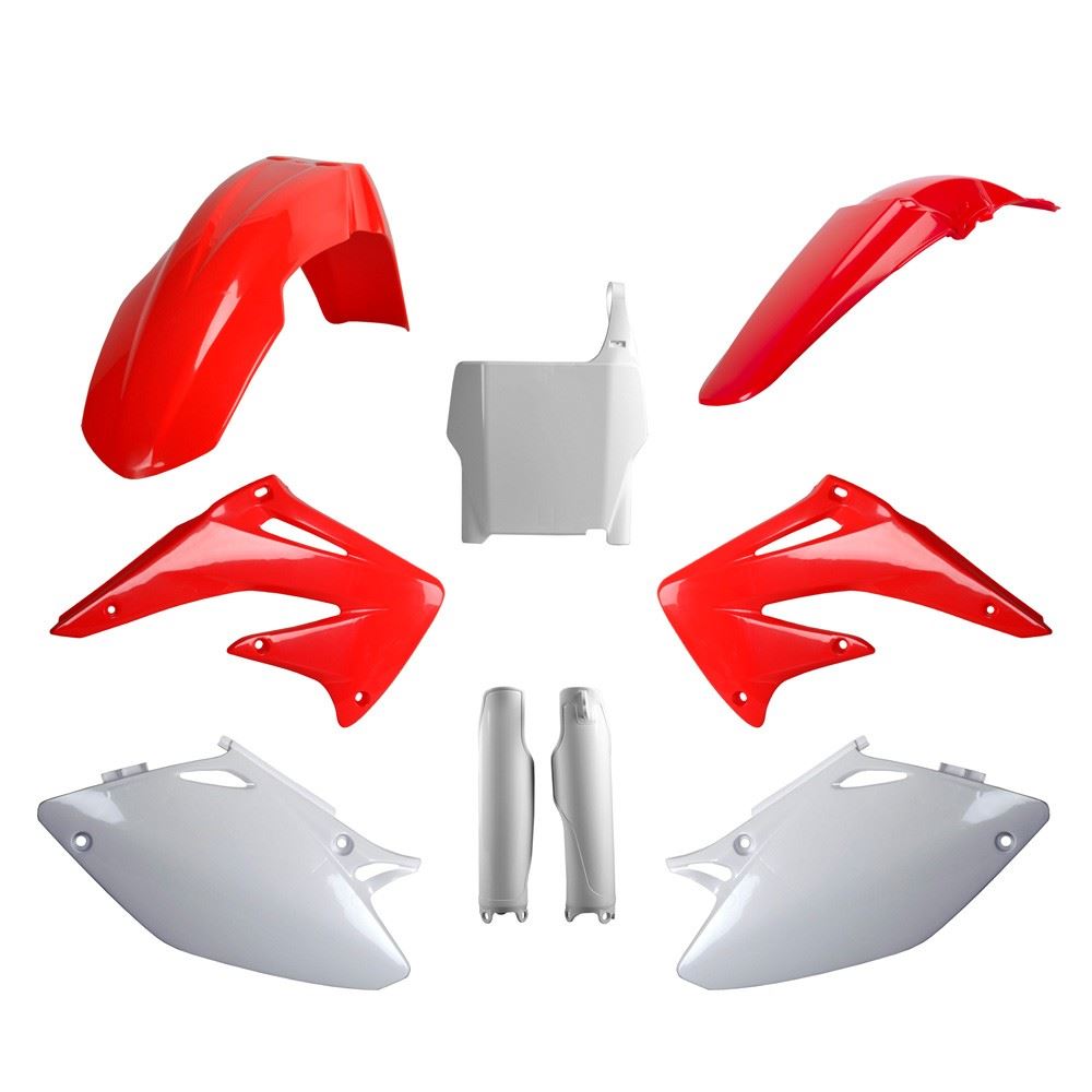 POLISPORT PLASTIC KIT + FORK GUARDS HONDA CRF450R 2004, OEM STYLE