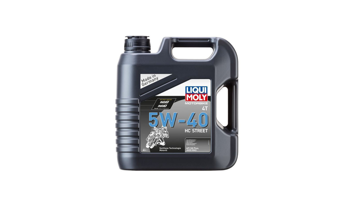 Liqui Moly 4T Motorbike 5w40 HC Street Synthetic Technology Oil  4 Litres