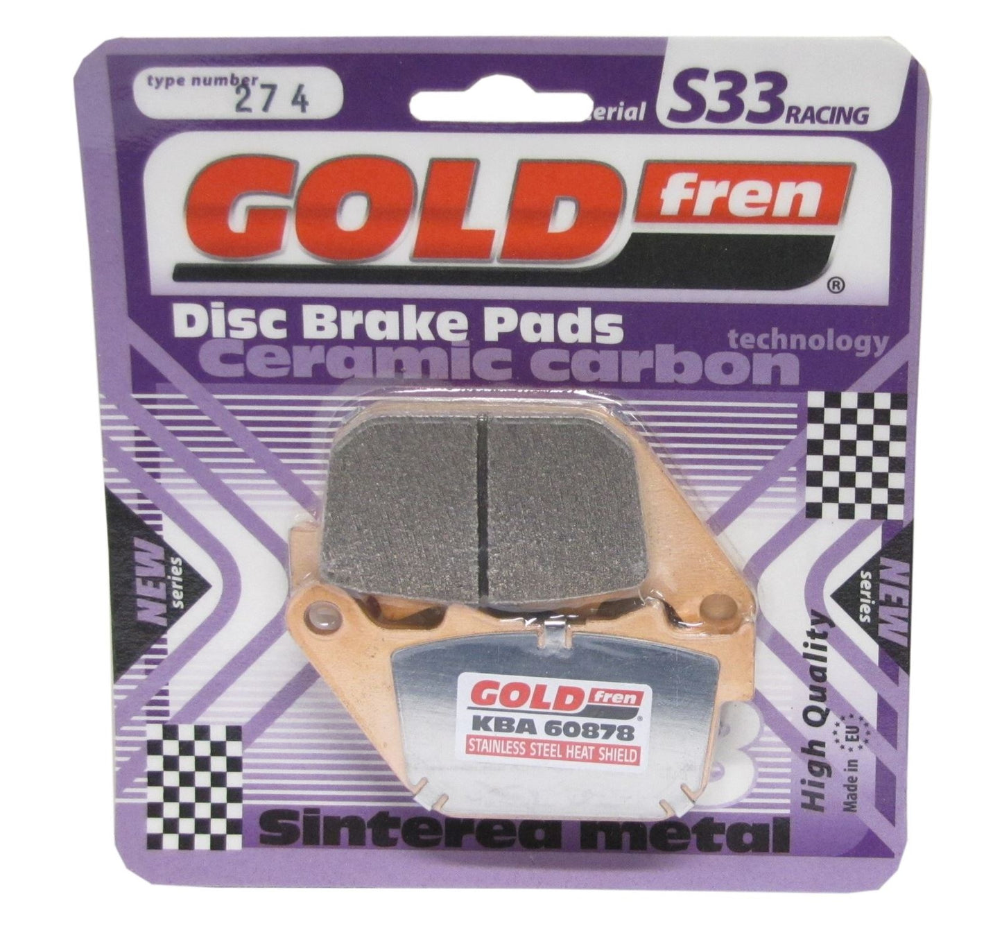 Goldfren Brake Pads S33-274 FA387, VD9010, SBS808, FDB2180, DP949