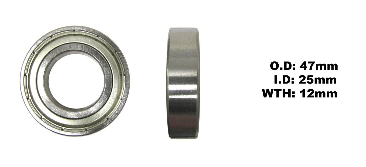 Koyo Bearing 6005-ZZ-C3 (ID:25mm x OD:47mm x W:12mm)
