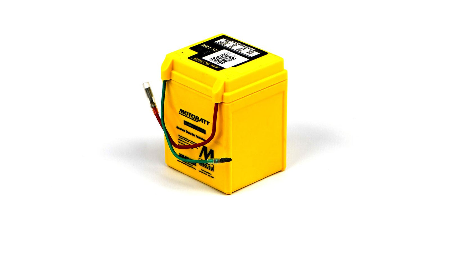 Motobatt Battery MB2.5U 12v 2.7Ah (20Hr) CCA:35A YB2.5L-C, YB2.5-C-1, YB2.5-C-2 L:80mm x H:105mm x W:70mm