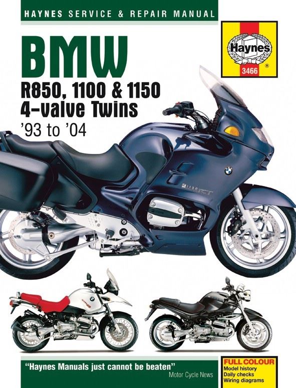 Haynes Manual BMW R850, R1100 & R1150 4 Valve Twins 93-06