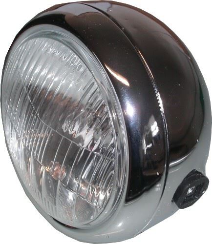 Headlight Round Chrome Complete 6"as fitted For Suzuki GN125