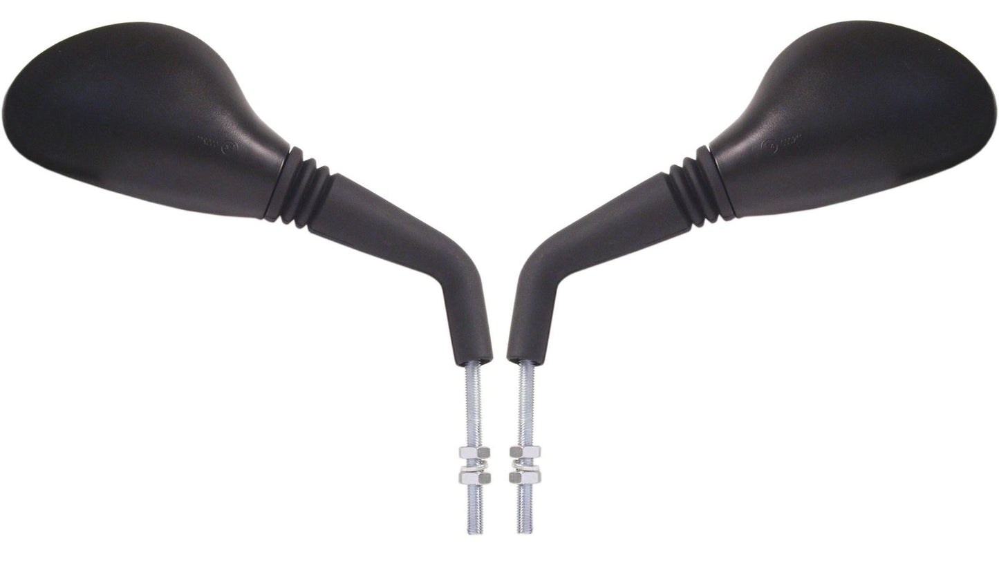 Mirrors 8mm Black Rounded Left & Right Peugeot Speedfight 97