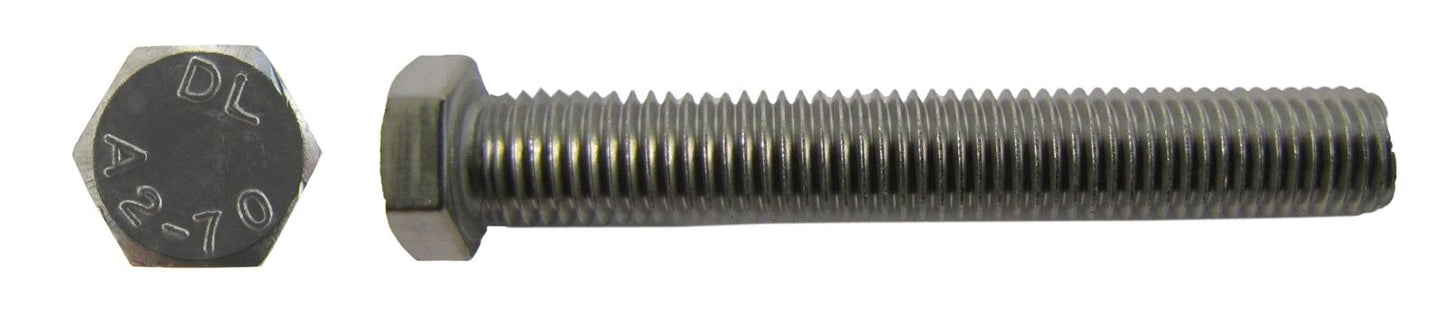 Bolts Hexagon Stainless Steel 8mm x 20mm(1.25mm Pitch)12mm Spanner Per 20