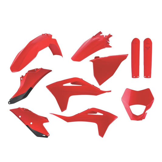 POLISPORT PLASTIC KIT + FORK GUARDS GAS GAS EC250-300, EC250F-350F 21-23, RED