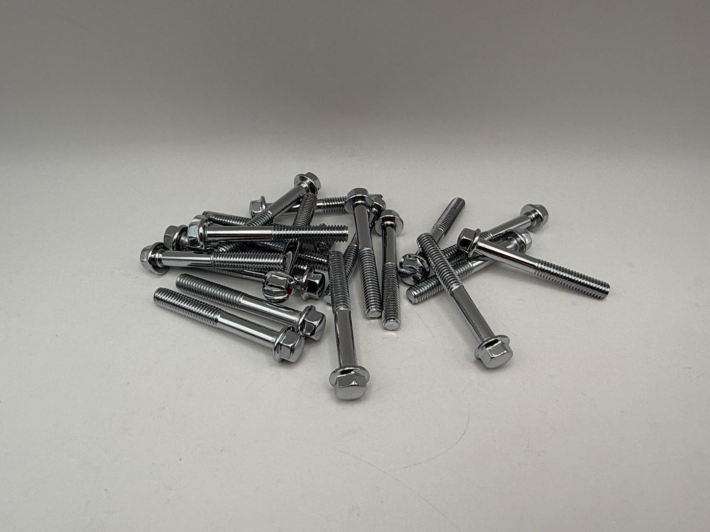 Bolts Flanged Chrome Hexagon M6 x 45mm x 1.00mm Pitch (8mm Head)