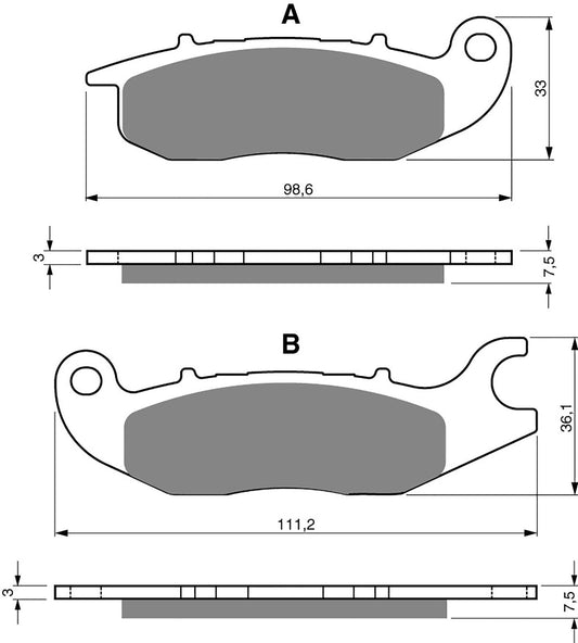 Goldfren Brake Pads AD210, FA375, FDB2169