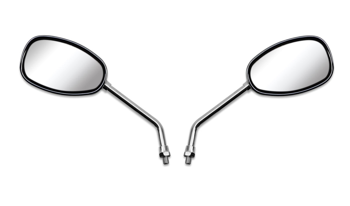 Mirror 10mm Chrome Tear Drop Left or Right Long (E-Marked)