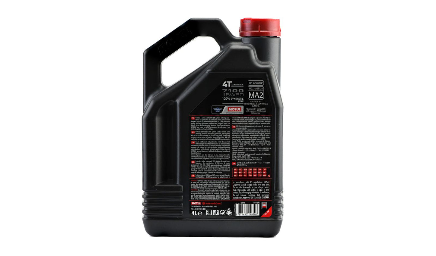 Motul 7100 15w50 4T 100% Synthetic 4 Litre