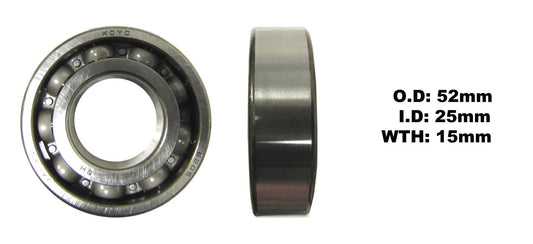 Bearing Koyo 6205 SH2-9TC4(I.D 25mm x O .D 52mm x W 15mm)