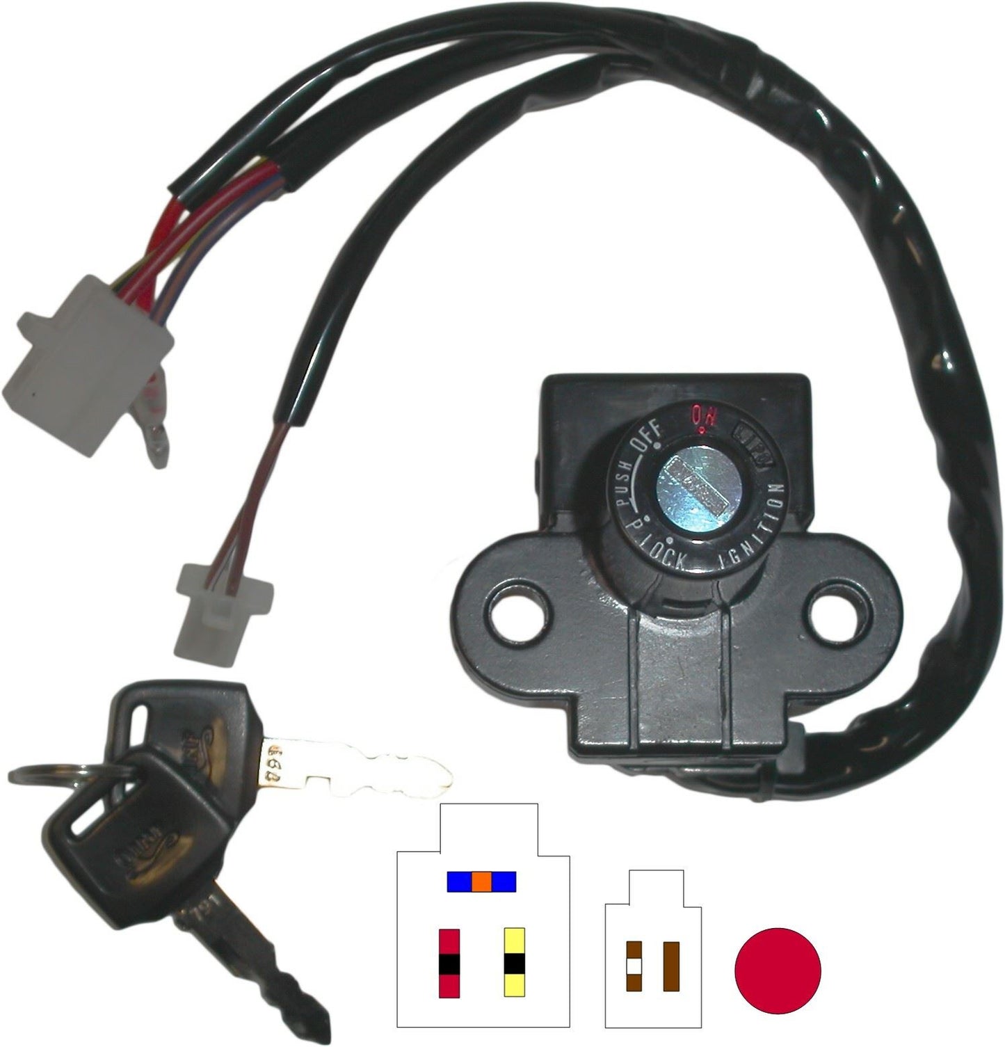 Ignition Switch Honda CB400 99-04, NTV600 88-90 J,K (6 Wires)