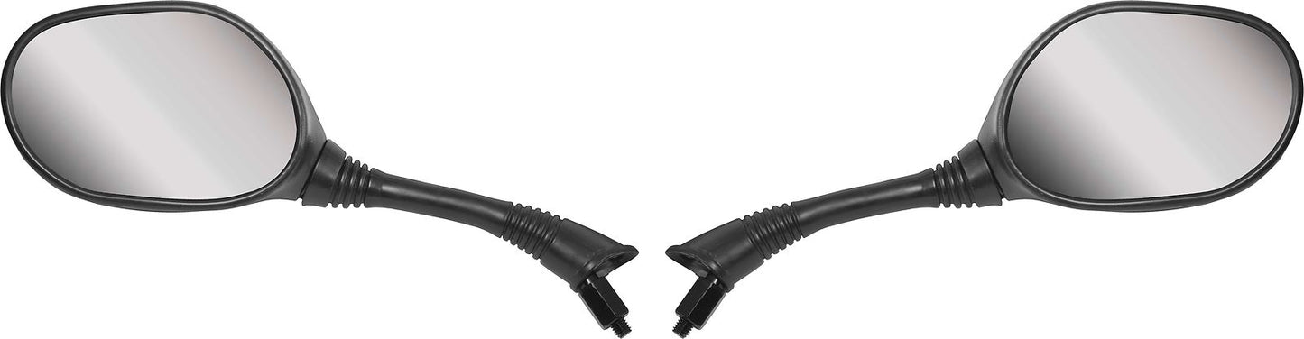 Mirrors Left & Right 8mm Black Rectangle Scooter Benelli Yamaha Thread