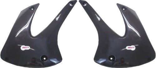 Radiator Scoops For Kawasaki KX 85 B 2001-2010 Competition Plastics (Black) Each