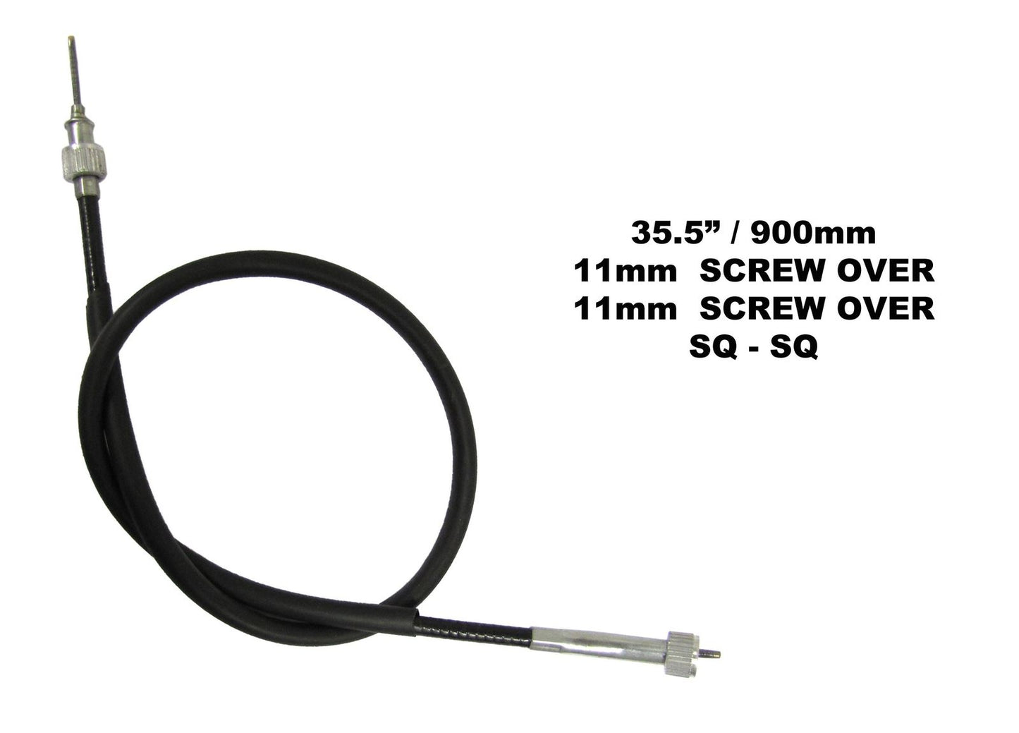 Speedo Cable Yamaha RD125LC  1982-1987, TZR125 1987-1995, YBR125 2007-2014, RD250LC 1980-1982, RD350LC 1980-1983, RD350 YPVS 1985-1995, RD400 1976-1978, FZR600 1989-1995, XJ600 1984-1995, YZF750 1993-1995