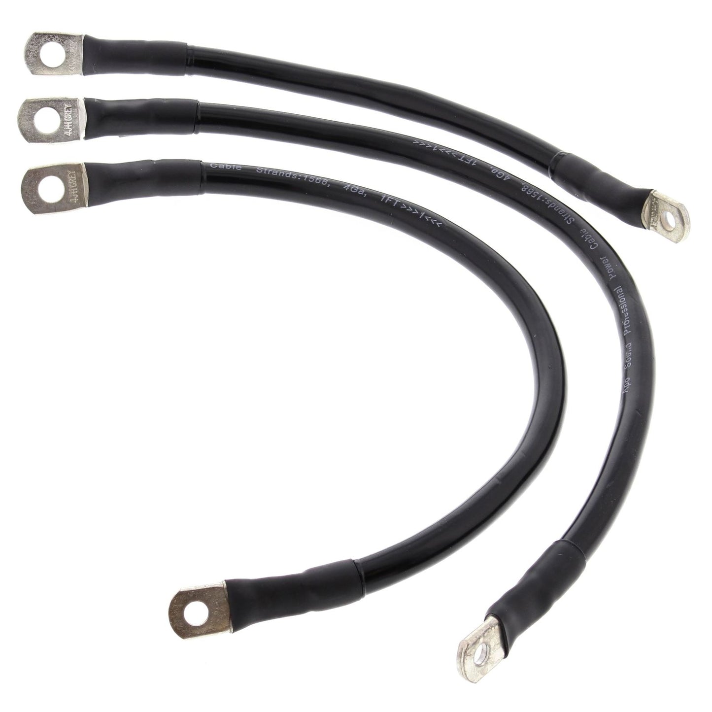 Battery Cable Kit Black Harley FXD Super Glide 04-06, FXD Super Glide 07-09, FXDB Dyna Street Bob 07-09, FXDBI Dyna Street Bob (EFI) 2006, FXDC Super Glide Custom 2005, FXDC Super Glide Custom 07-09, FXDCI Super Glide Custom (EFI) 05-06, FXDF Dyn